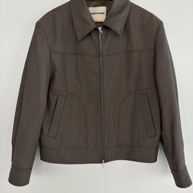 인사일런스 브라운 블루종 자켓