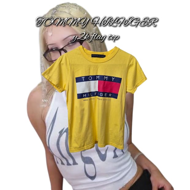 TOMMY HILFIGER y2k flag top