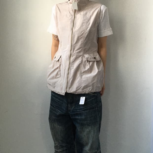 High neck glossy vest