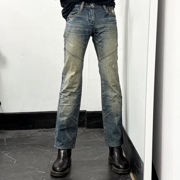 Fuzzy 신치백 데님 팬츠