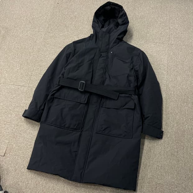 메종미네드 구스다운 벨티드 롱패딩