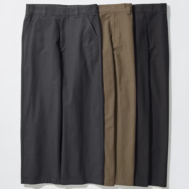 [82] 유니클로U 와이드스트레이트팬츠 다크그레이/블랙 일괄 판매