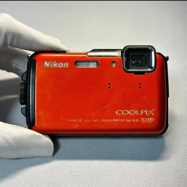 니콘 쿨픽스aw110(aw100) 오렌지 디카