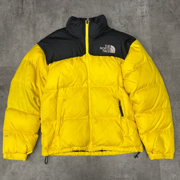 노스페이스 700 구형 눕시 옐로우  구스 패딩 자켓