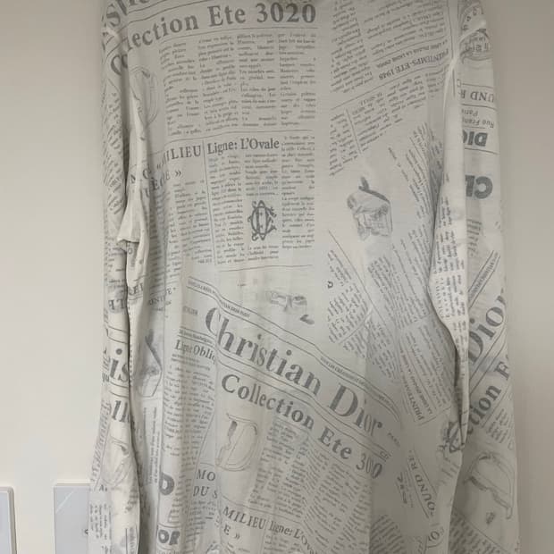 디올 남성 뉴스페이퍼 롱슬리브 티셔츠 M