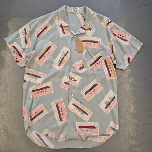 80s C.P COMPANY 오픈카라 셔츠
