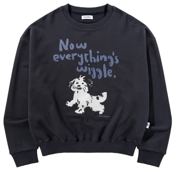 소이렌 위글 스웻셔츠 맨투맨 차콜 새상품