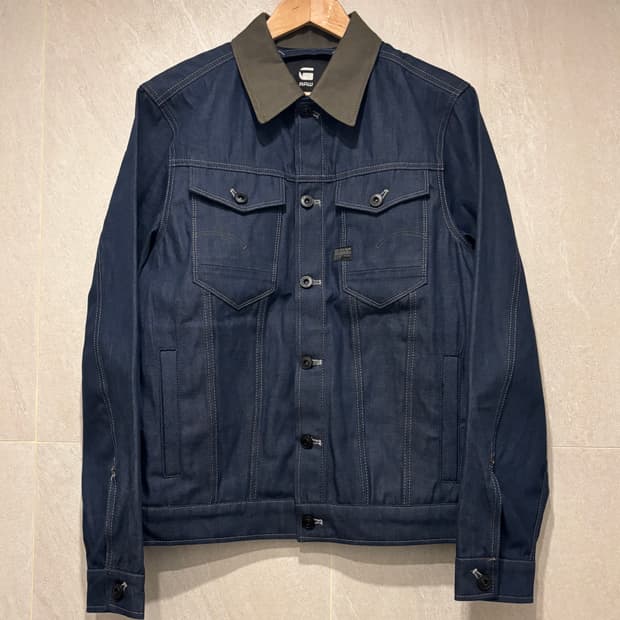 (M) 지스타 로우 ARC 3D 데님 트러커 자켓