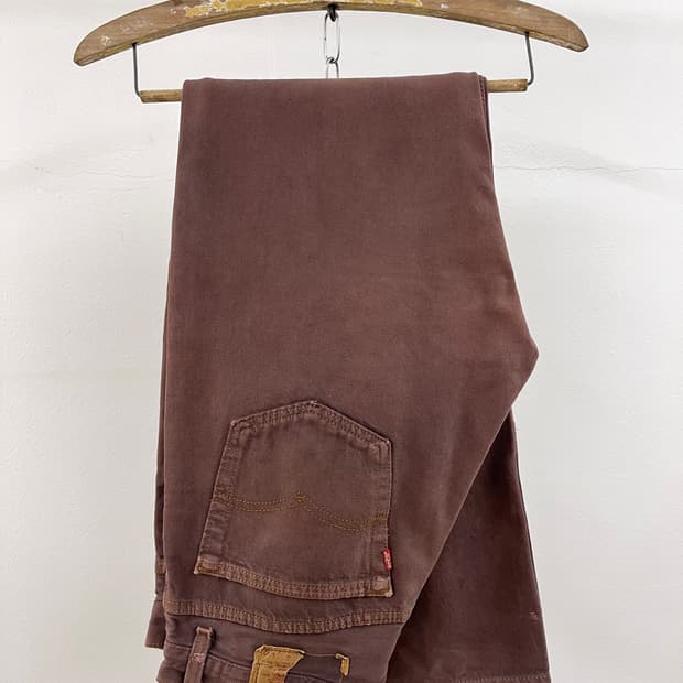 90s USA 빈티지 리바이스 501 데님 팬츠 브라운
