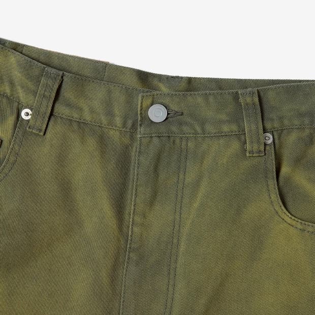 디스이즈네버댓 페이디드 데님 팬츠 올리브