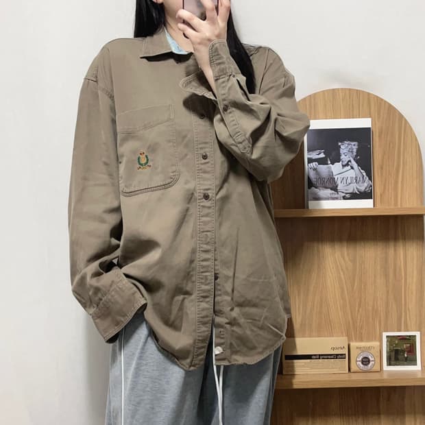 [정품] 챕스 브라운 포켓 셔츠 [ M ]