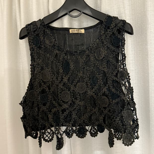 빈티지 그물 조끼