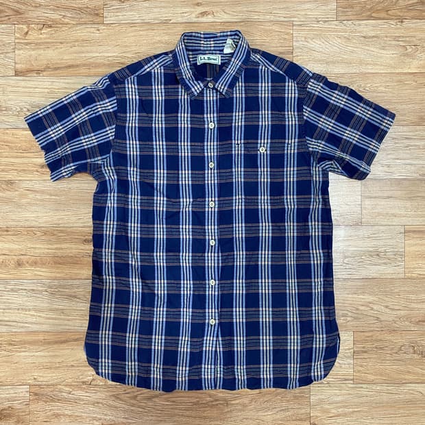 90‘s LL bean 반소매 버튼다운 셔츠 