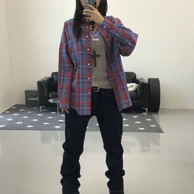 저널스텐다드 체크 셔츠