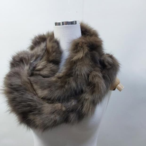 수입천연모피 세이블니팅모피머플러 세이블