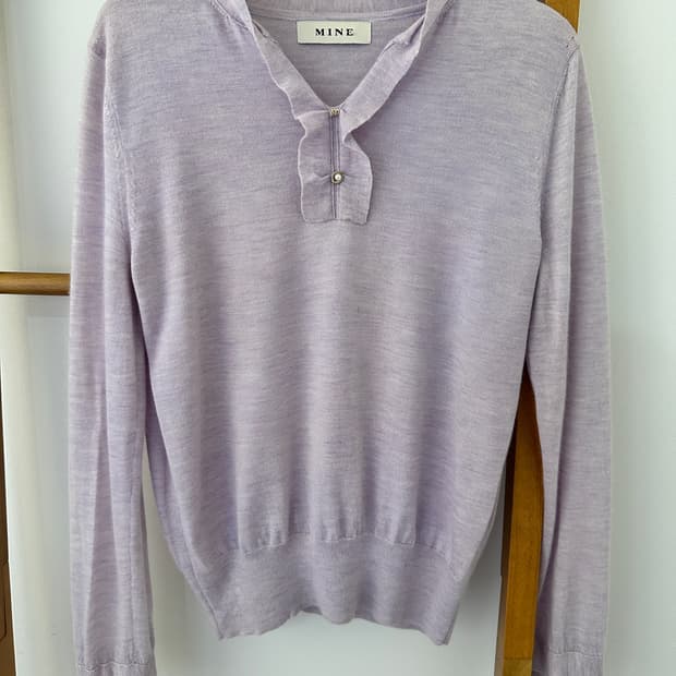 MINE 마인 라벤더 캐시미어 니트 풀오버(사이즈 Free)