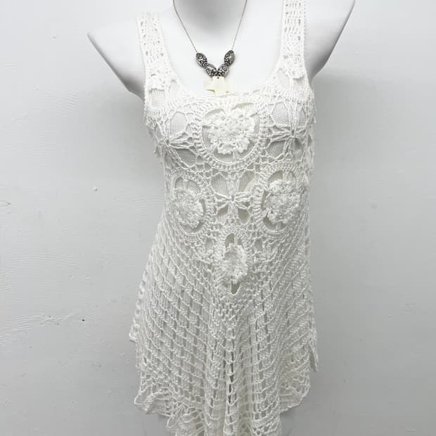 화이트페어리 디테일 크로셰 탑