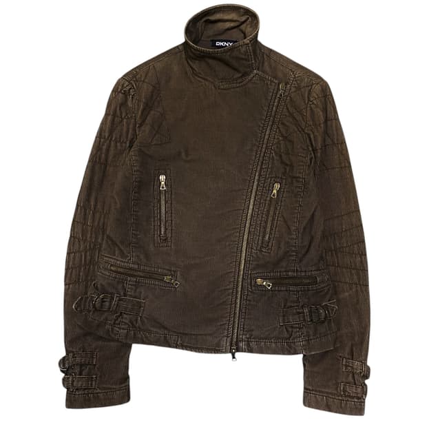 Donna karan newyork corduroy zip up