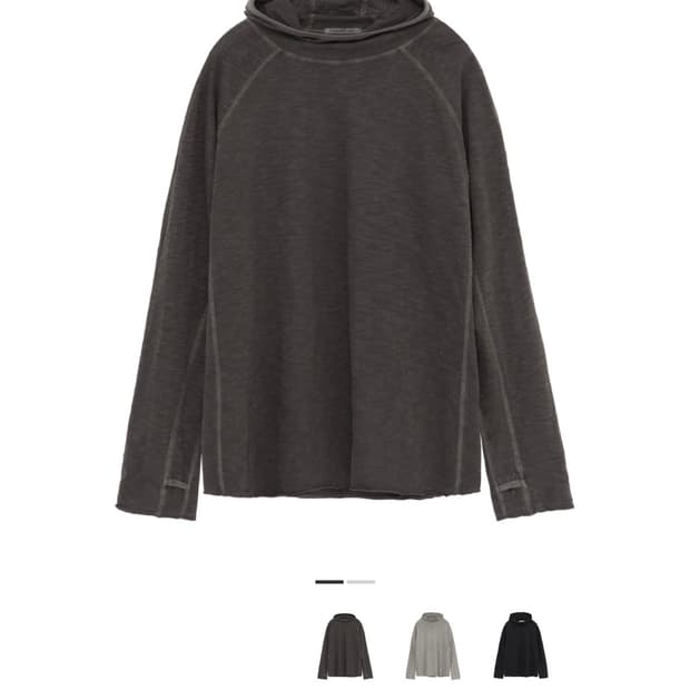 (3) 폴리테루 휴먼 터틀넥 후디 브라운