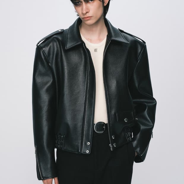 노이스 24FW 클래식 라이더 레더 블루종 L