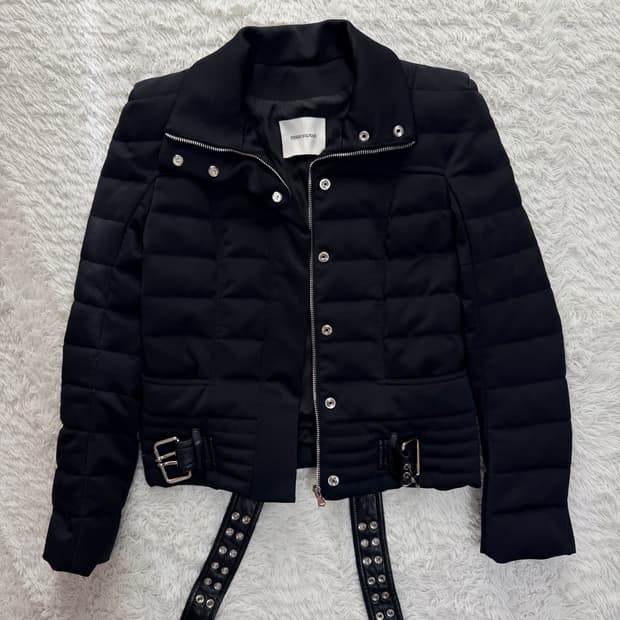 피에르 발망 블랙 패딩 자켓 36