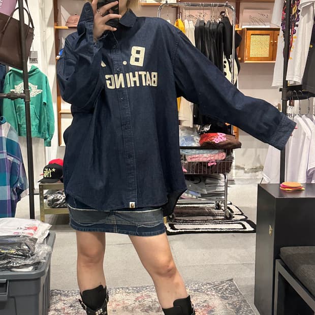 베이프 A BATHING APE B.A Denim Shirt