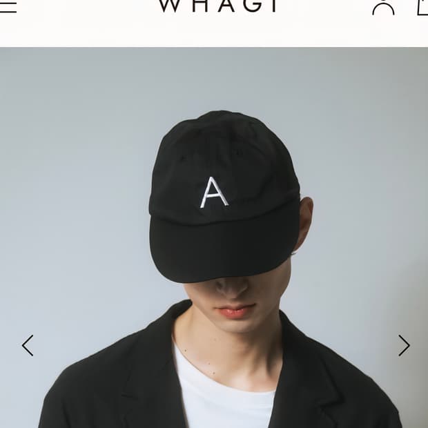 와기 볼캡 블랙