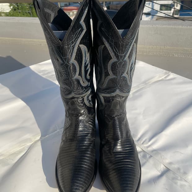 저스틴부츠 Lizard skin Cowboy Boots 11D