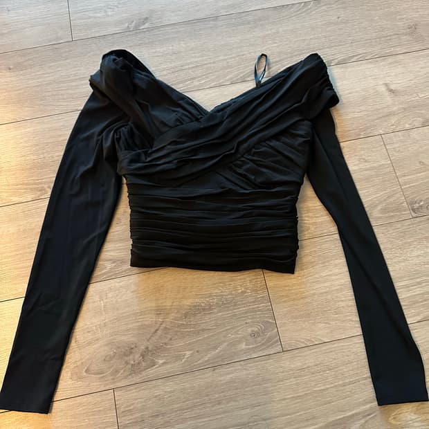 셀프 포트레이트 오프숄더 셔링 긴팔 탑 사이즈 uk 8/ us 4