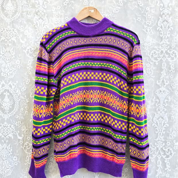 빈티지 멀티컬러  니트 
