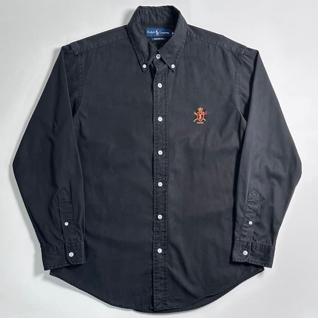 폴로 랄프로렌 자수 블랙 옥스포드 셔츠