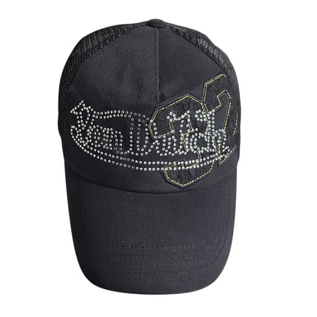 VonDuTch) 본더치 빈티지 라인스톤 큐빅 메쉬캡