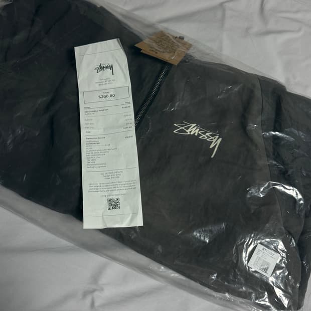 (M)스투시 비치쉘 자켓 블랙 새상품