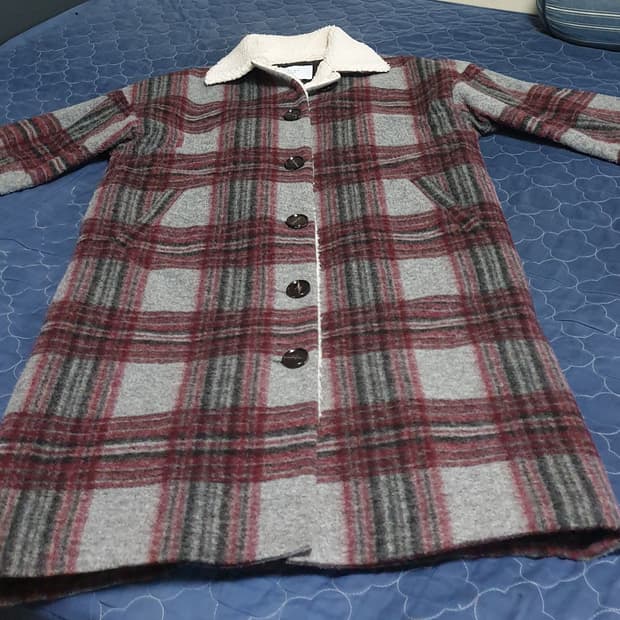 PLAC Y라인 울 양털 롱코트 (L)