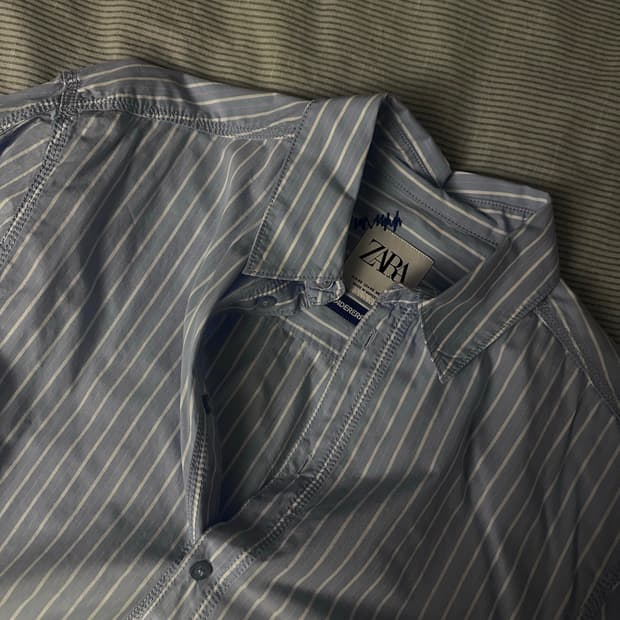 [아더에러X자라] 스트라이프 포폴린 셔츠 XS