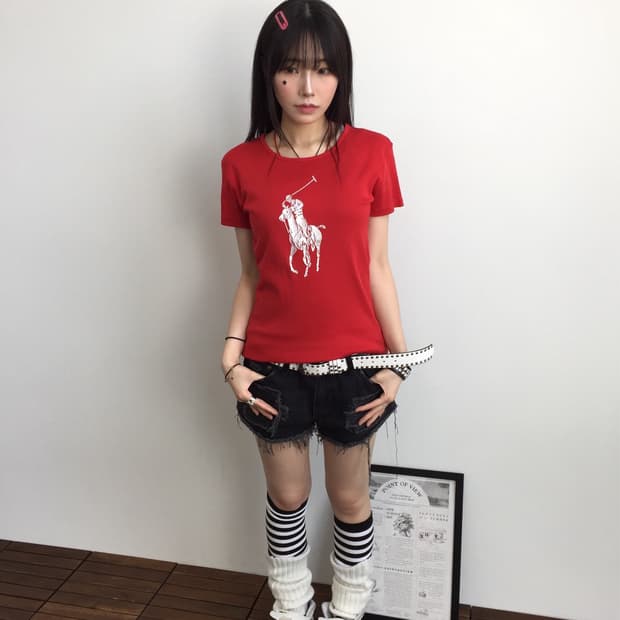Polo Ralph Lauren Red Big Pony Tee