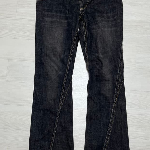 미셀클랑 부츠컷 레더포켓 팬츠 46