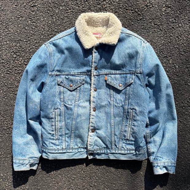 80년대 미국 리바이스 70608 쉐르파 오렌지탭