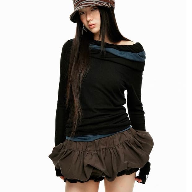 Ballet Flower Pleats Skirt