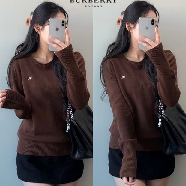 버버리 울 니트 