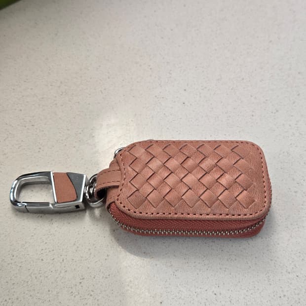 소가죽 키 케이스 핑크 새상품