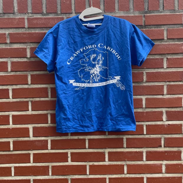 [Hanes] 크로포드 카리부 블루 티셔츠