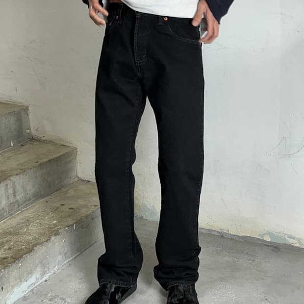 00's 빈티지 리바이스 517 블랙 부츠컷 플레어진