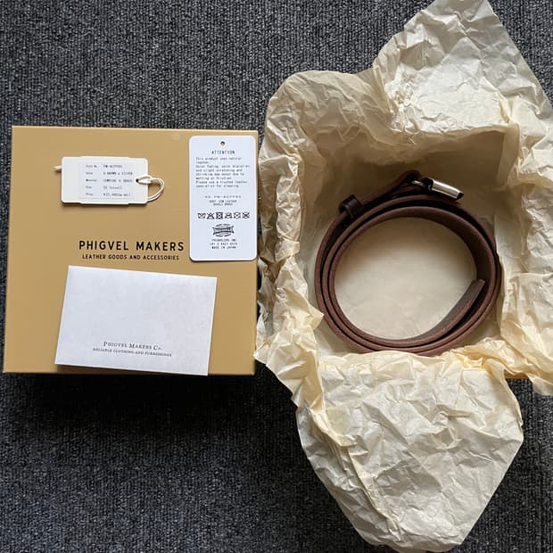 피그벨 히콕 벨트 다크브라운 실버 32(1사이즈) 미사용품