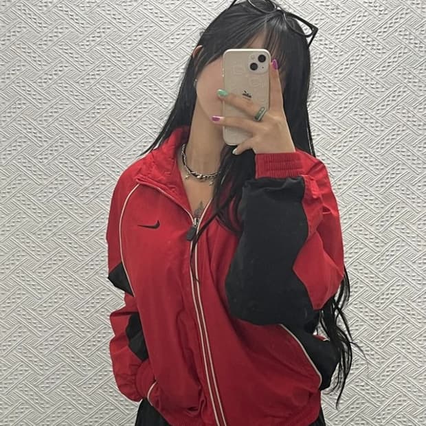 나이키 나스 올드스쿨 빈티지 배색 바람막이 집업 M C06599