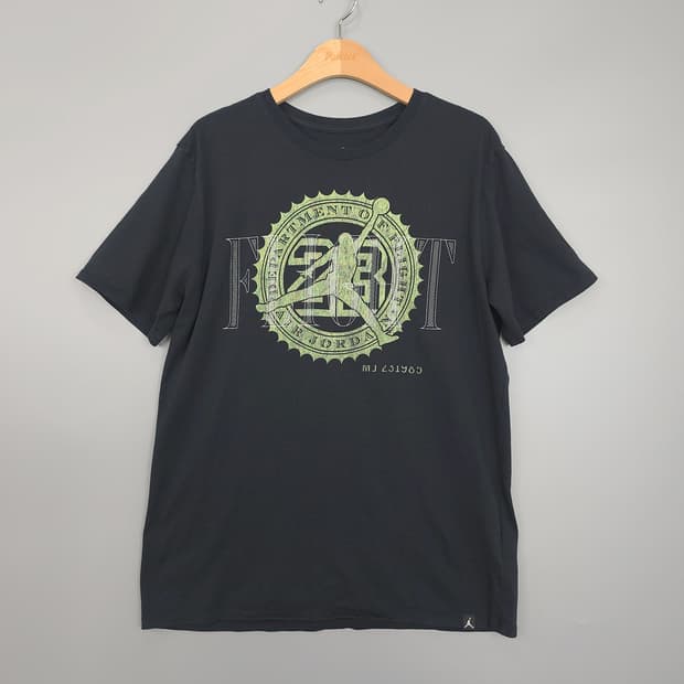 조던 JORDAN 그래픽 프린팅 반팔티셔츠 블랙 105(L)