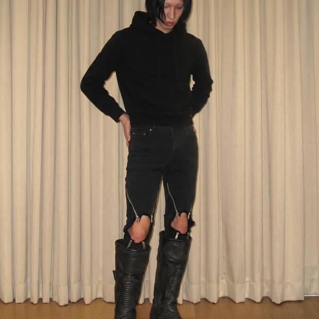 ( 레어 )언더커버 25ss 스트레치 무릎홀 4 Zip 진