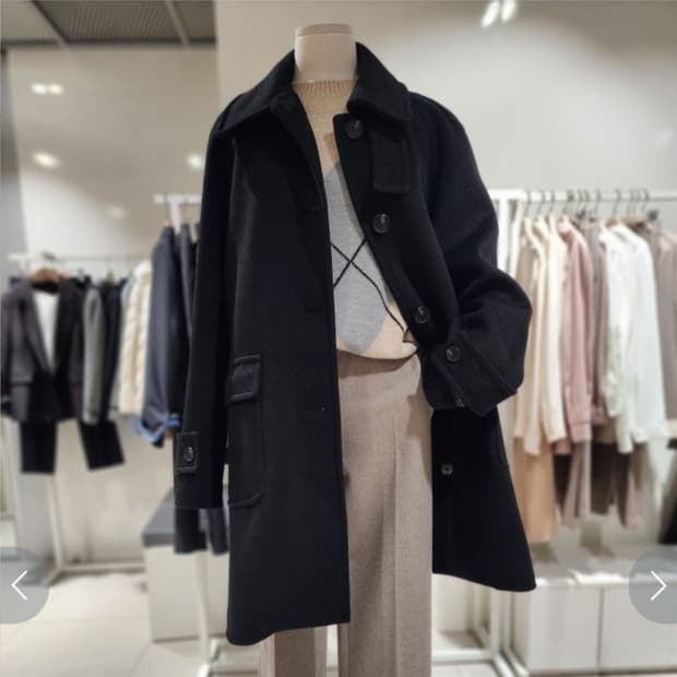 SOUP 하이넥 블랙 롱코트 66사이즈 (택달린새옷)