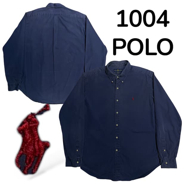 폴로 네이비 신형 클래식핏 솔리드 셔츠 XL
