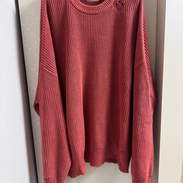 메종미네드/ 빈티지 가공 워시드 니트 / L